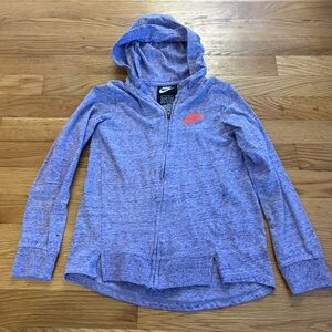 Nike girls purple lightweight zip up jacket size 6x 6/7
